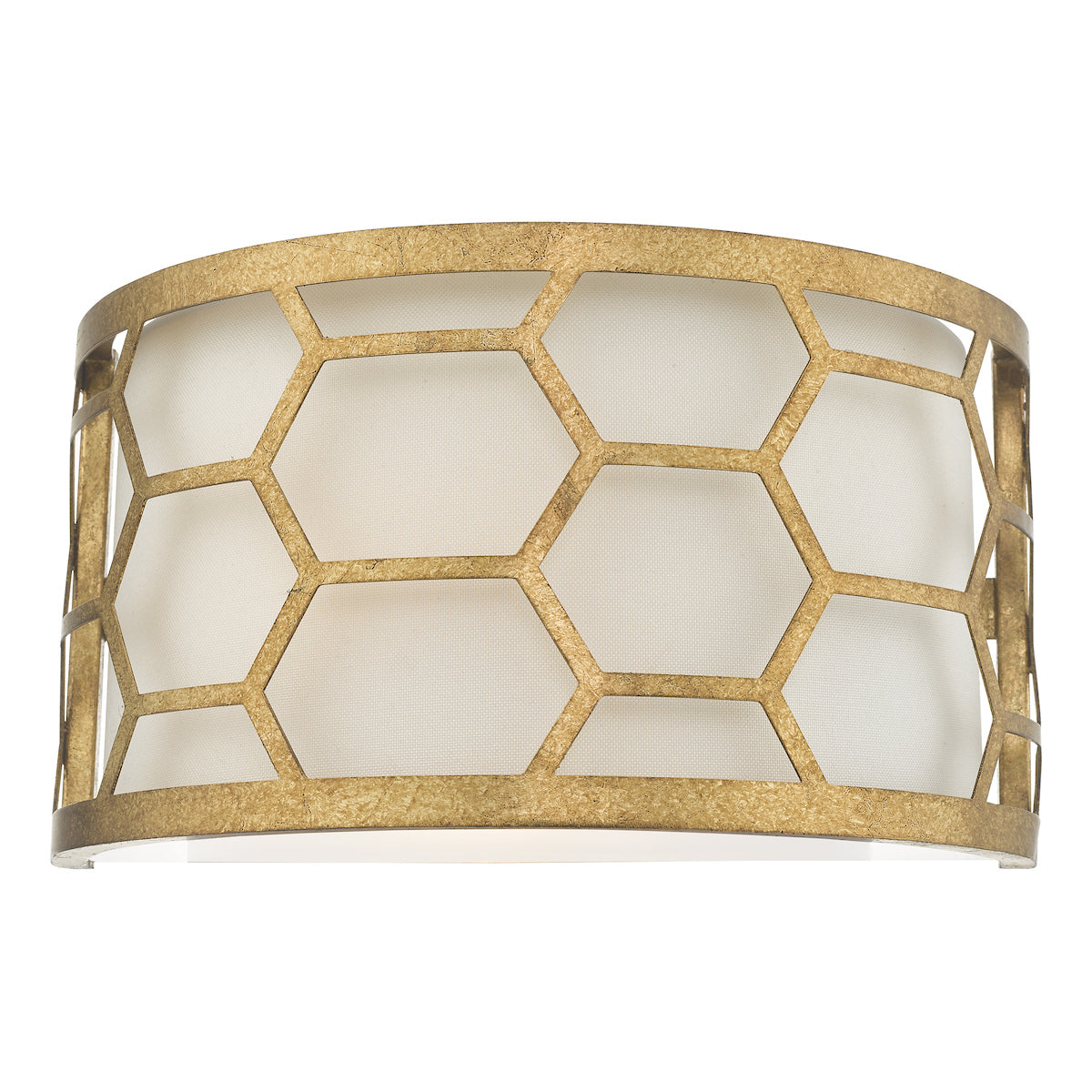 Epstein 1 Light Wall Light Gold & Ivory<br>Distressed Gold Leaf