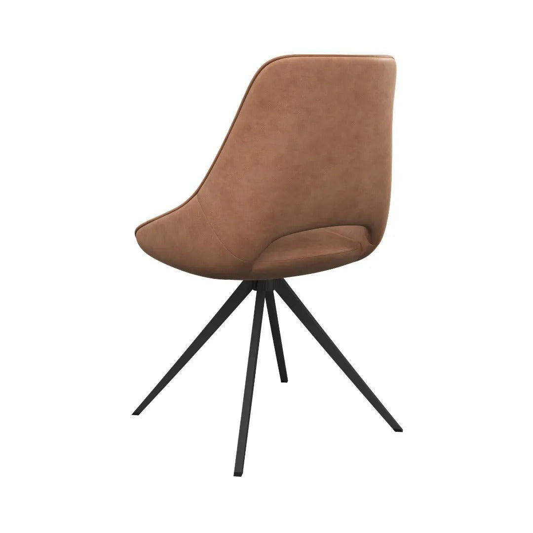 Cerutti Swivel Dining Chair Tan - Pair