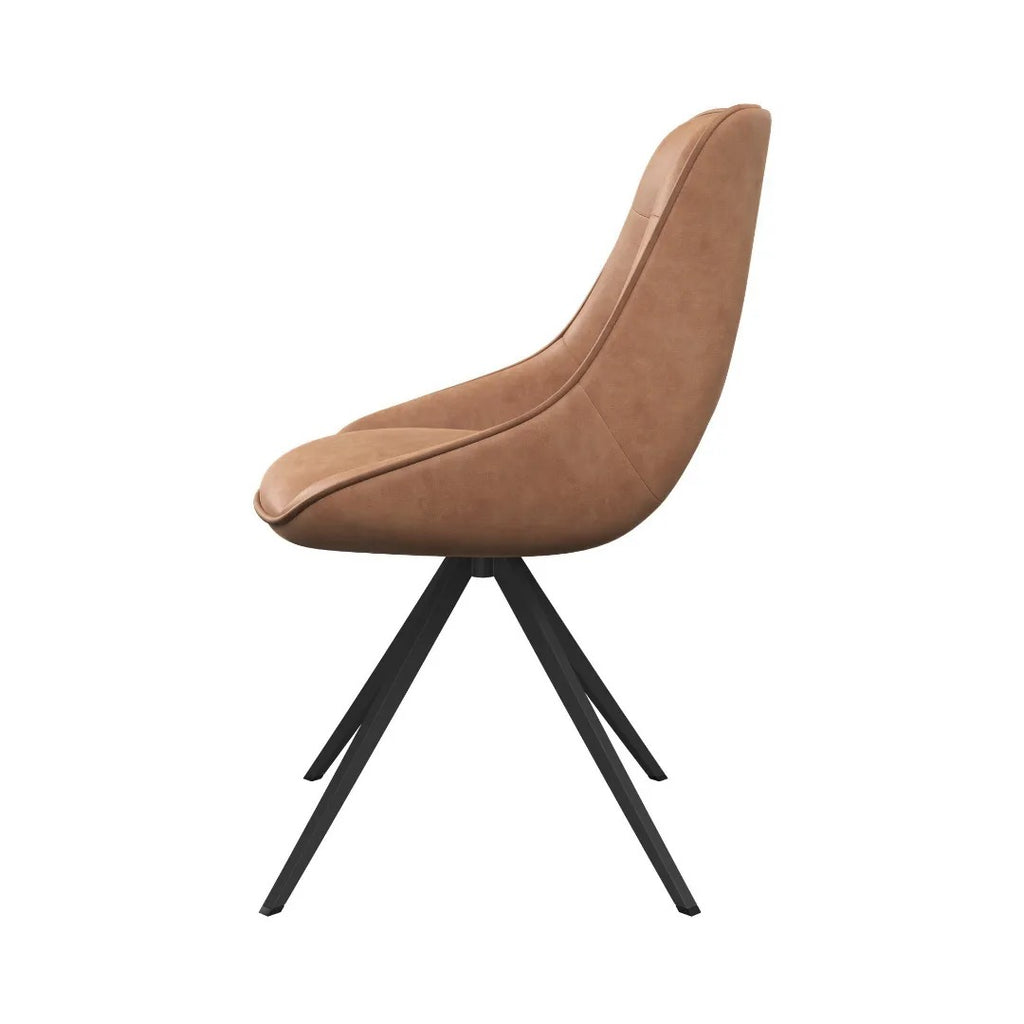 Cerutti Swivel Dining Chair Tan - Pair