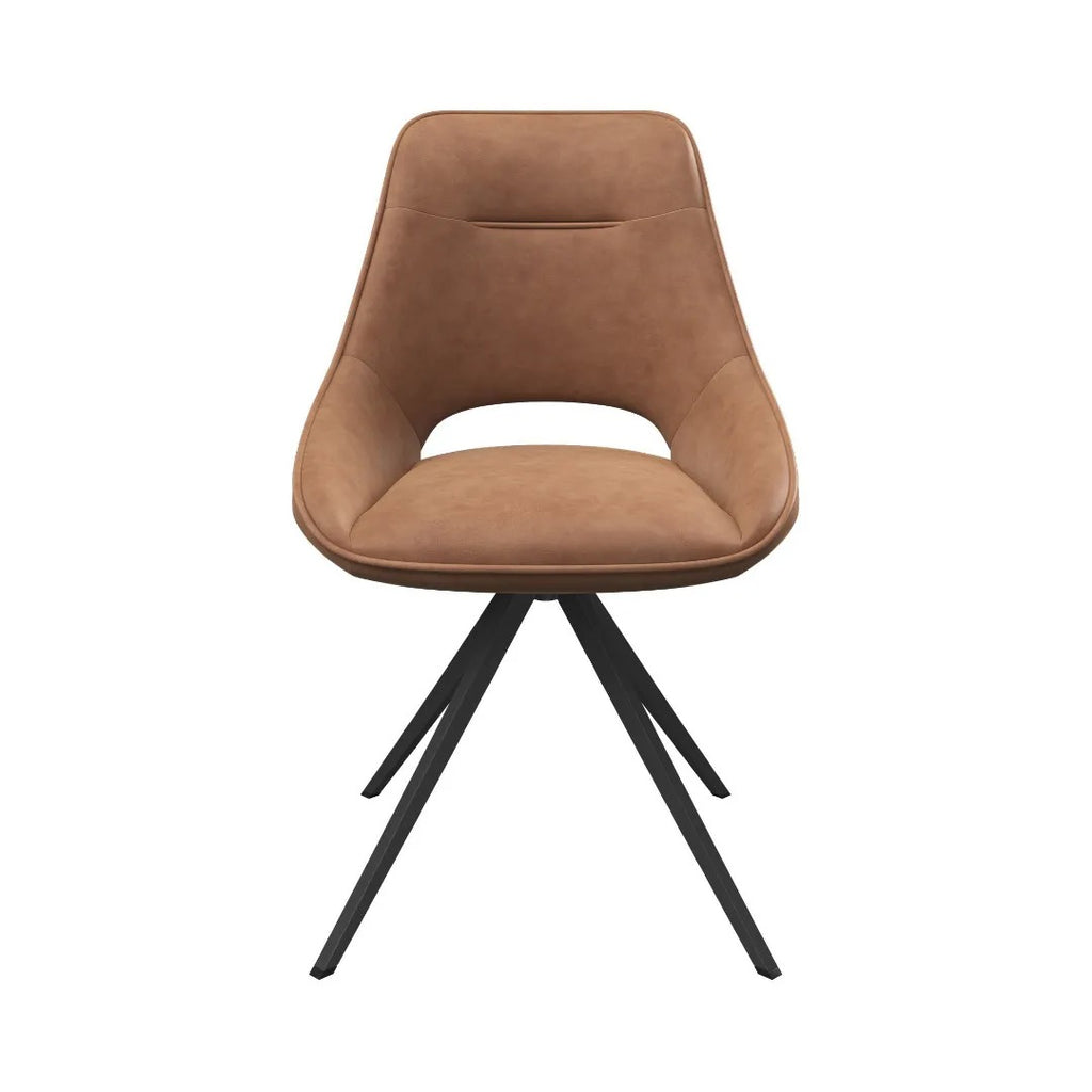 Cerutti Swivel Dining Chair Tan - Pair