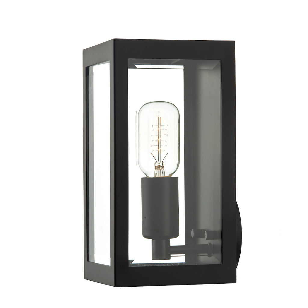 Era Outdoor Wall Light Black Glass IP44<br>Matt Black