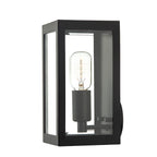 Era Outdoor Wall Light Black Glass IP44<br>Matt Black