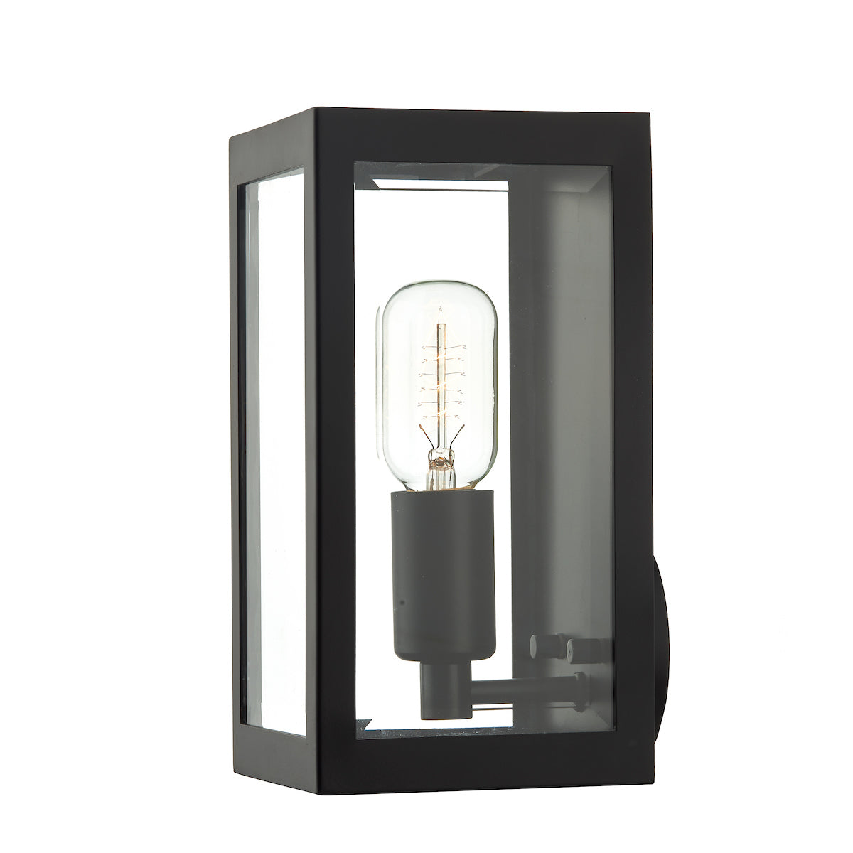 Era Outdoor Wall Light Black Glass IP44<br>Matt Black
