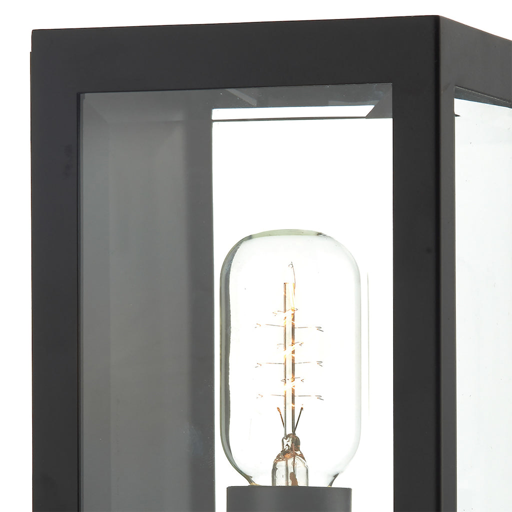 Era Outdoor Wall Light Black Glass IP44<br>Matt Black