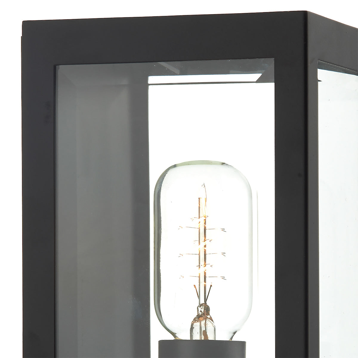 Era Outdoor Wall Light Black Glass IP44<br>Matt Black