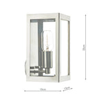 Era Outdoor Wall Light Stainless Steel Glass IP44<br>Polished Stainless Steel