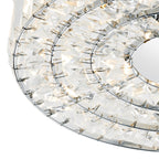 Errol Crystal Semi Flush Fitting Polished Chrome<br>Crystal
