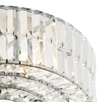Errol Crystal Semi Flush Fitting Polished Chrome<br>Crystal