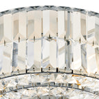 Errol Crystal Semi Flush Fitting Polished Chrome<br>Crystal