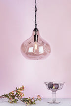Esarosa 1 Light Pendant Black Chrome And Smoked Glass<br>Smoked Glass