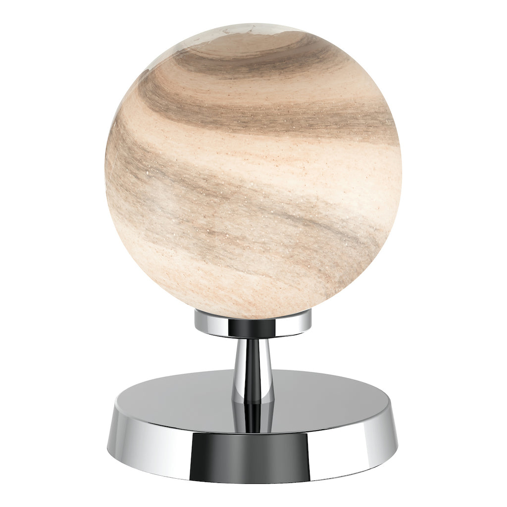 Esben Touch Table Lamp Polished Chrome With Planet Glass<br>Polished Chrome