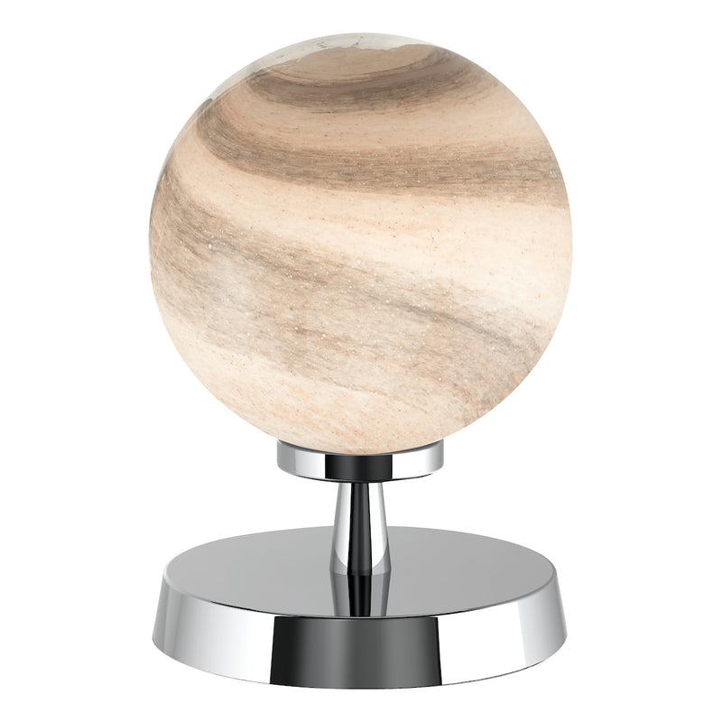 Esben Touch Table Lamp Polished Chrome With Planet Glass<br>Polished Chrome