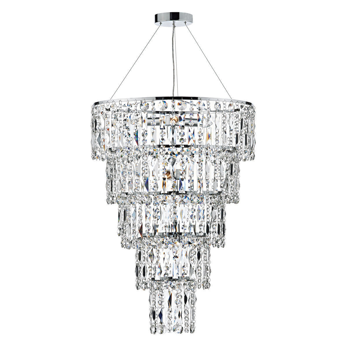 Escala 6 Light Round Crystal Pendant<br>Crystal
