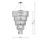 Escala 6 Light Round Crystal Pendant<br>Crystal