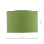 Etzel Green Linen Drum Shade 30cm<br>Green