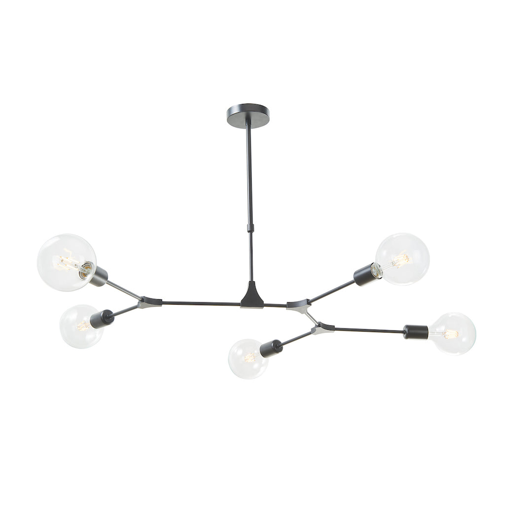 Euphemia 5 Light Pendant Black<br>Satin Black