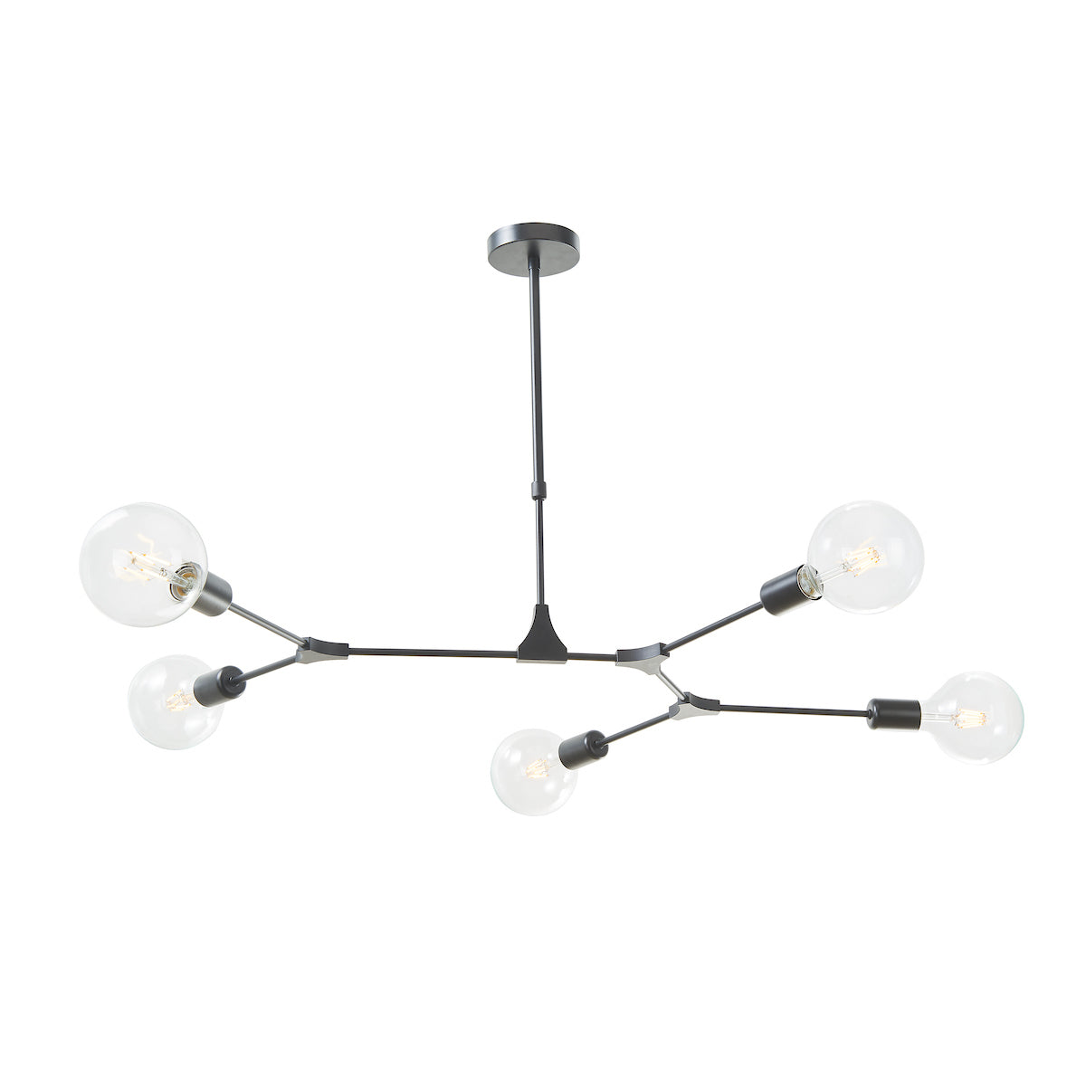 Euphemia 5 Light Pendant Black<br>Satin Black
