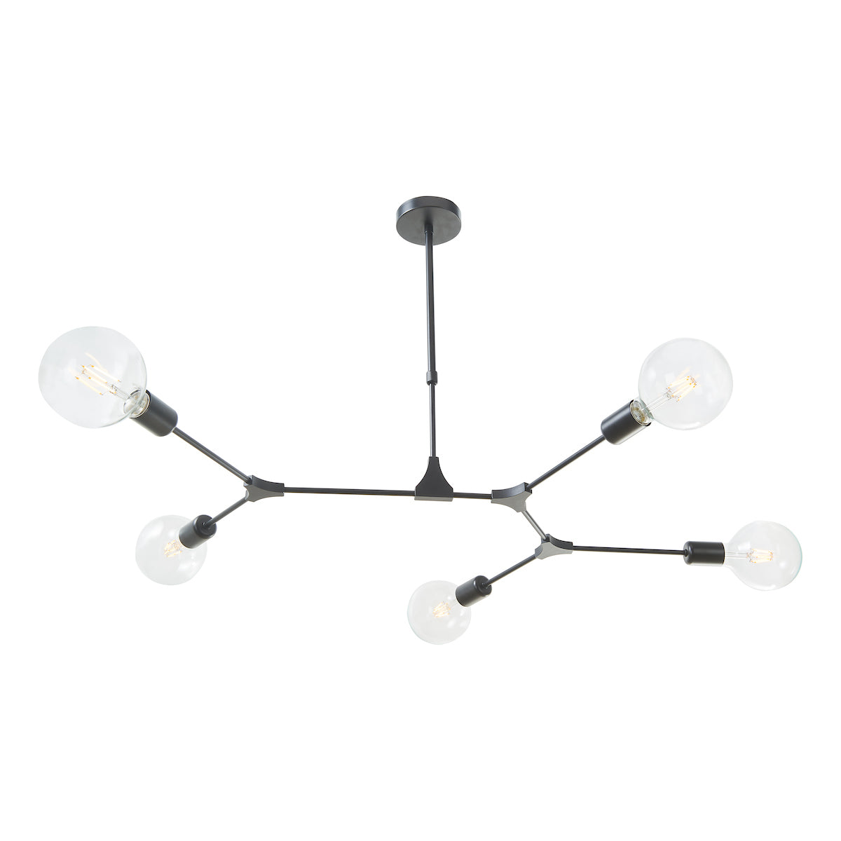 Euphemia 5 Light Pendant Black<br>Satin Black