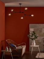 Euphemia 5 Light Pendant Black<br>Satin Black