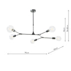 Euphemia 5 Light Pendant Black<br>Satin Black