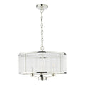 Eveyln 3 Light Pendant Polished Nickel Glass<br>Polished Nickel