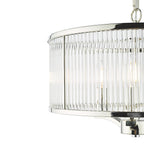 Eveyln 3 Light Pendant Polished Nickel Glass<br>Polished Nickel