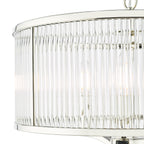 Eveyln 3 Light Pendant Polished Nickel Glass<br>Polished Nickel