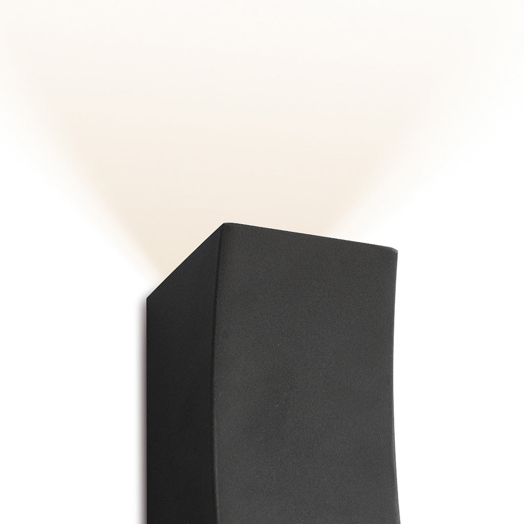 Exeter Outdoor 2 Light Wall Light Dark Grey IP44 LED<br>Matt Grey