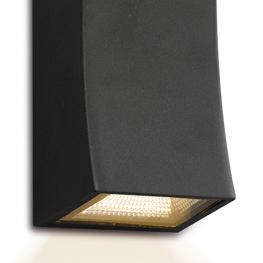 Exeter Outdoor 2 Light Wall Light Dark Grey IP44 LED<br>Matt Grey