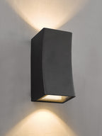 Exeter Outdoor 2 Light Wall Light Dark Grey IP44 LED<br>Matt Grey