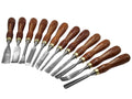 Faithfull Wood Carving Chisels Set in Case 12 Piece