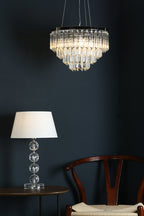 Fame 5 Light Pendant Polished Chrome Glass<br>Glass