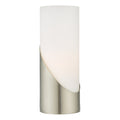 Faris Touch Table Lamp Satin Nickel Opal Glass<br>Satin Nickel