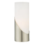 Faris Touch Table Lamp Satin Nickel Opal Glass<br>Satin Nickel