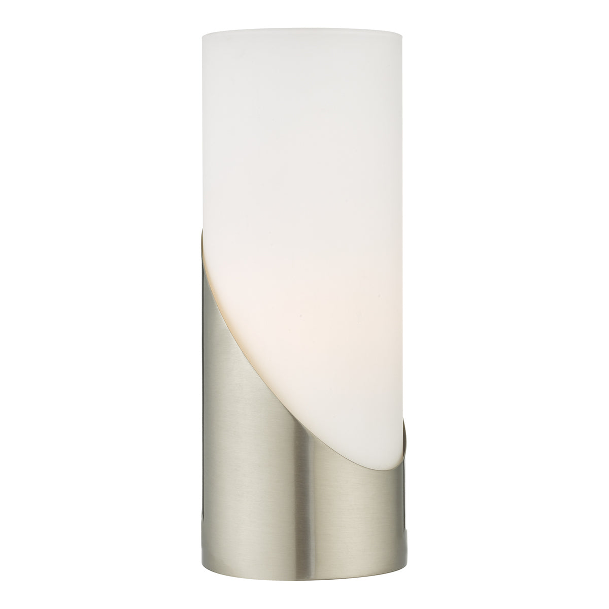 Faris Touch Table Lamp Satin Nickel Opal Glass<br>Satin Nickel