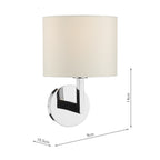 Ferrara Wall Light Polished Chrome Bracket Only<br>Polished Chrome