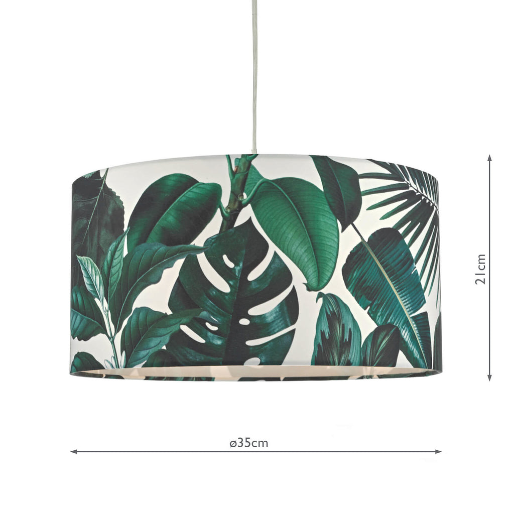 Filip Easy Fit Pendant Green Leaf Print<br>Green