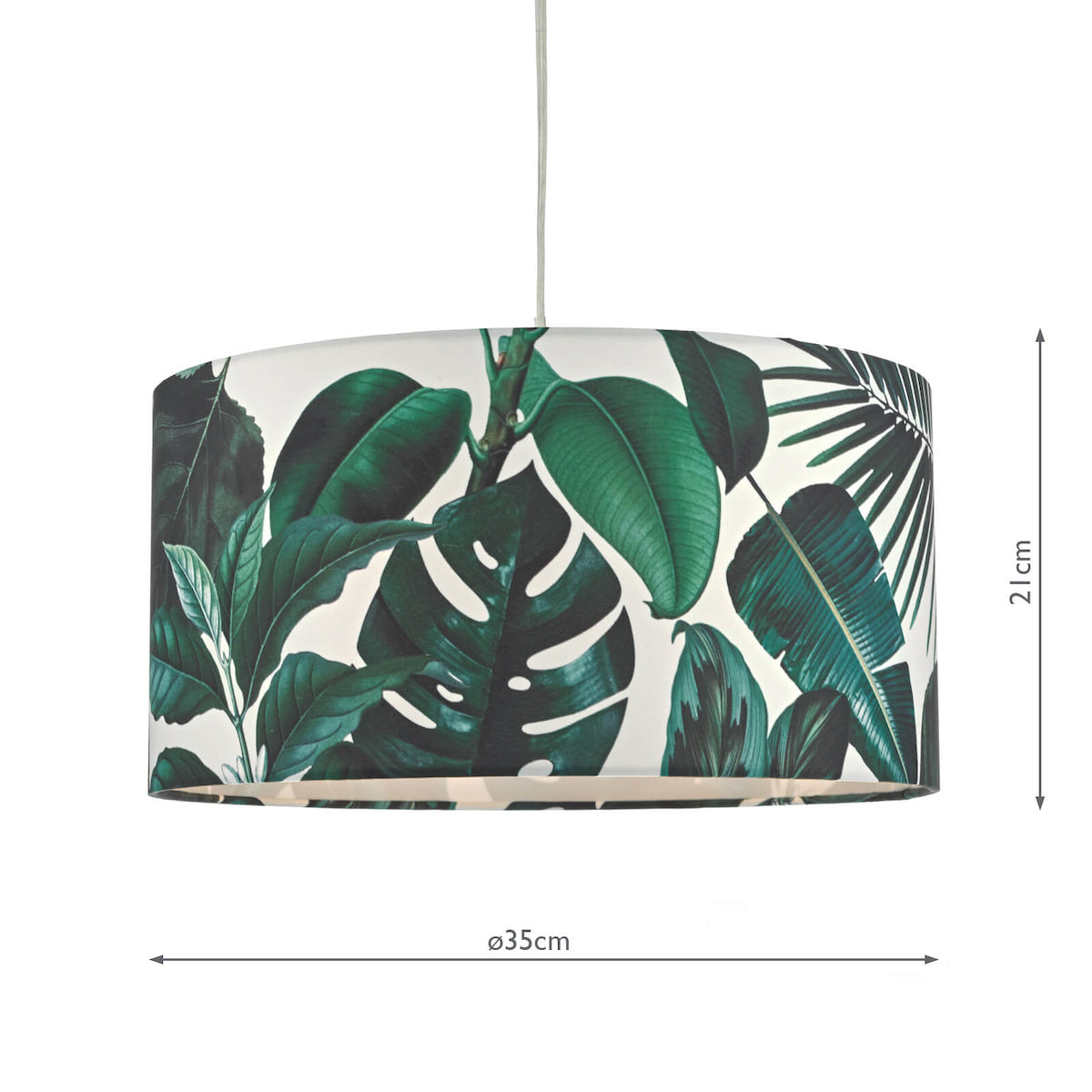 Filip Easy Fit Pendant Green Leaf Print<br>Green