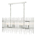 Finola 8 Light Bar Pendant Polished Chrome Glass<br>Glass