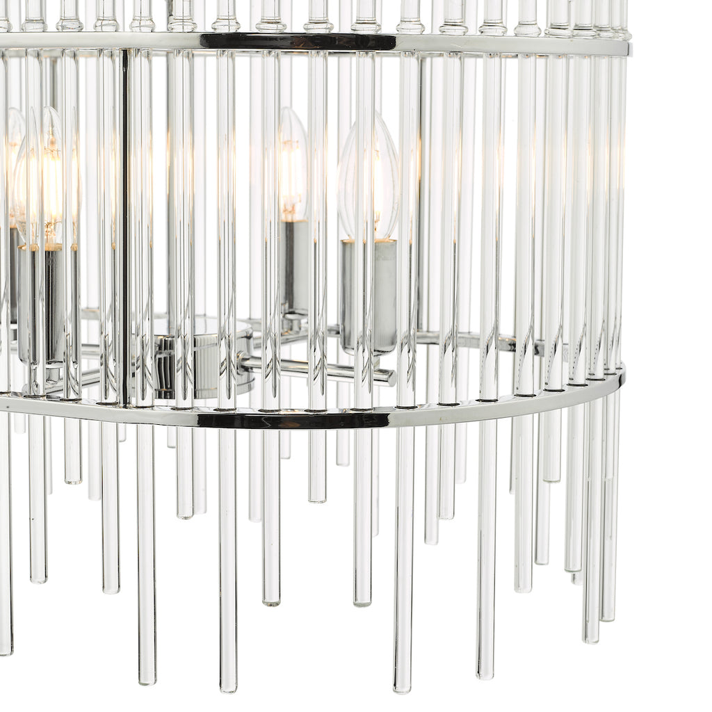 Finola 8 Light Bar Pendant Polished Chrome Glass<br>Glass