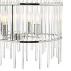Finola 8 Light Bar Pendant Polished Chrome Glass<br>Glass