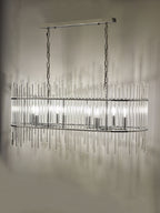 Finola 8 Light Bar Pendant Polished Chrome Glass<br>Glass