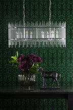 Finola 8 Light Bar Pendant Polished Chrome Glass<br>Glass