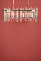 Finola 8 Light Bar Pendant Polished Chrome Glass<br>Glass