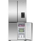 Fisher & Paykel Series 7 Contemporary RF500QNUX1 79cm Wifi Connected Plumbed Quad Door Frost Free Fridge Freezer - Stainless Steel