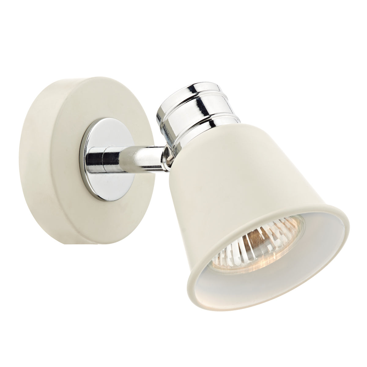 Fry Single Wall Spotlight Cream Polished Chrome<br>Matt Cream