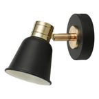 Fry Single Wall Spotlight Black & Rose Gold<br>Matt Black