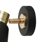 Fry Single Wall Spotlight Black & Rose Gold<br>Matt Black