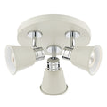 Fry 3 Light Plate Spotlight Cream Polished ChromeMatt Cream