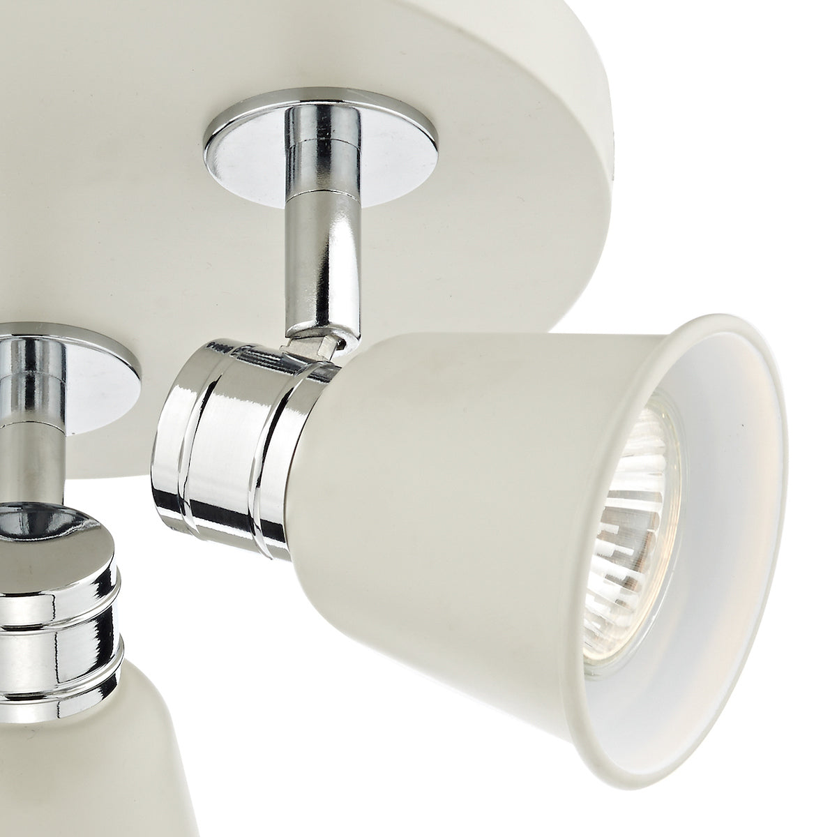 Fry 3 Light Plate Spotlight Cream Polished ChromeMatt Cream